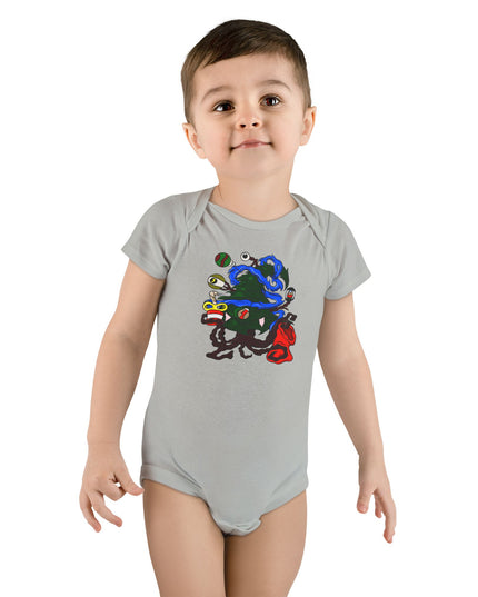 Christmas Treeant - Baby Short Sleeve Onesie
