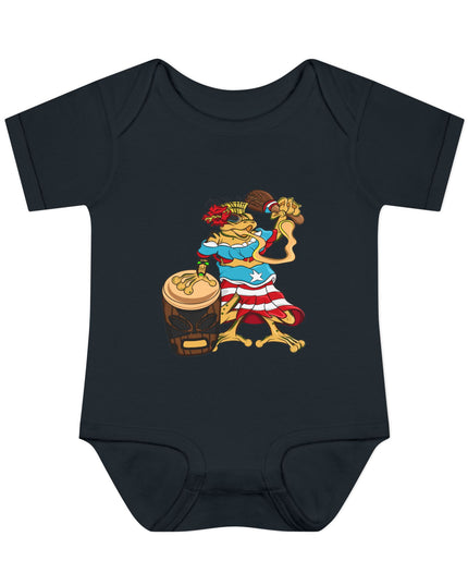 Puerto Rican Coquí Infant Bodysuit — "Isabella Benitez Figueroa: Proud to be Puerto Rican"