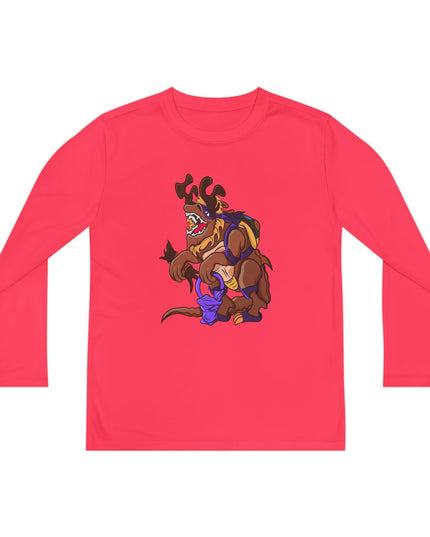 Youth Long Sleeve Tee - Trick or Tarrasque Halloween Design