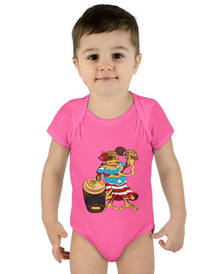 Puerto Rican Coquí Infant Bodysuit — "Isabella Benitez Figueroa: Proud to be Puerto Rican"