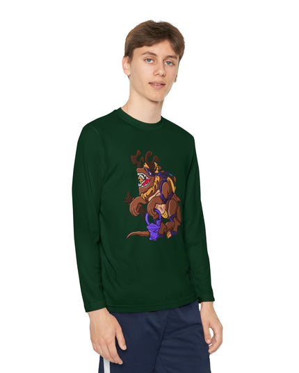 Youth Long Sleeve Tee - Trick or Tarrasque Halloween Design