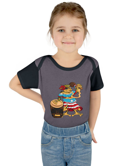 Puerto Rican Coquí Infant Bodysuit — "Isabella Benitez Figueroa: Proud to be Puerto Rican"