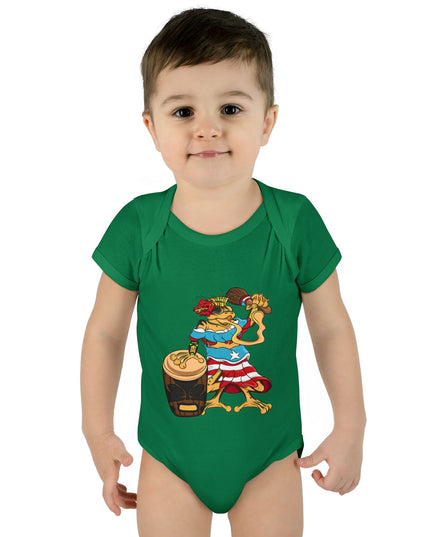 Puerto Rican Coquí Infant Bodysuit — "Isabella Benitez Figueroa: Proud to be Puerto Rican"
