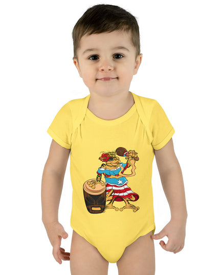 Puerto Rican Coquí Infant Bodysuit — "Isabella Benitez Figueroa: Proud to be Puerto Rican"