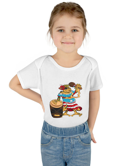 Puerto Rican Coquí Infant Bodysuit — "Isabella Benitez Figueroa: Proud to be Puerto Rican"