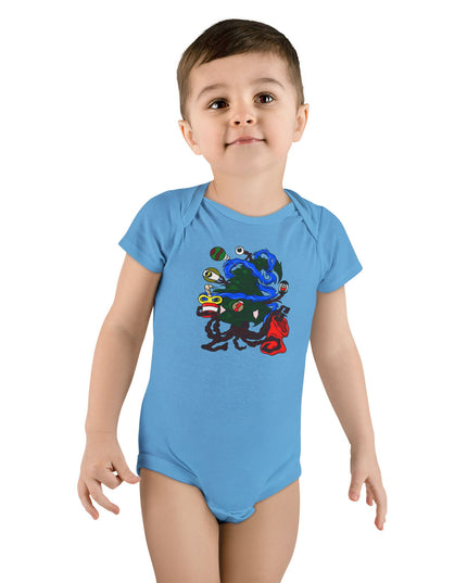 Christmas Treeant - Baby Short Sleeve Onesie