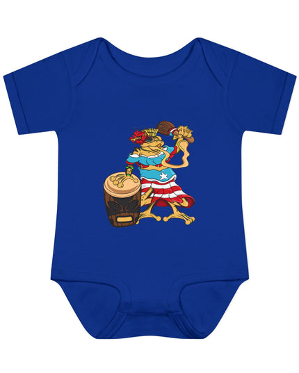 Puerto Rican Coquí Infant Bodysuit — "Isabella Benitez Figueroa: Proud to be Puerto Rican"