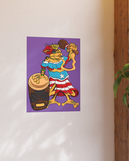 Satin or Matte Poster - Puerto Rican Isabela Coqui