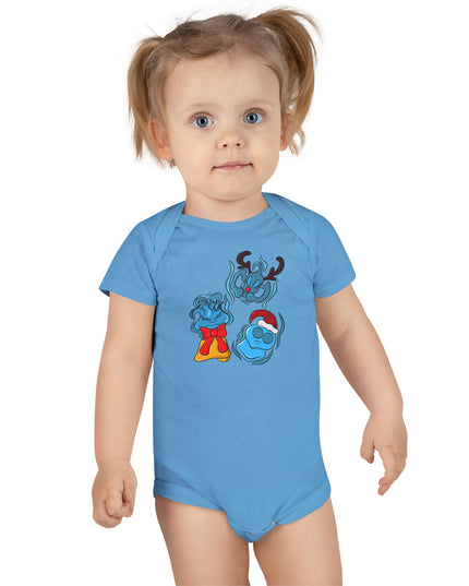 Xmas Will O' Wisp - Baby Short Sleeve Onesie