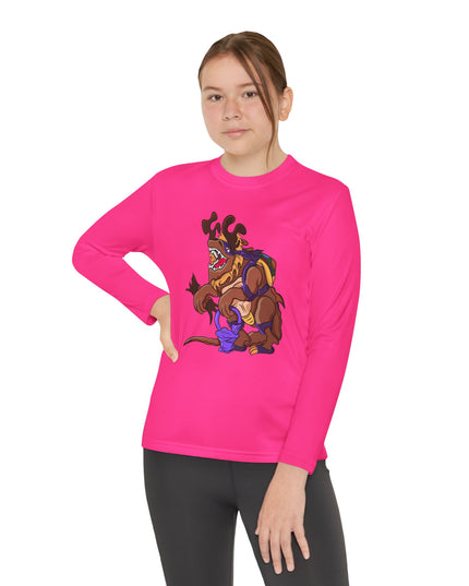 Youth Long Sleeve Tee - Trick or Tarrasque Halloween Design
