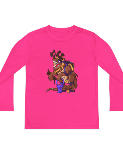 Youth Long Sleeve Tee - Trick or Tarrasque Halloween Design