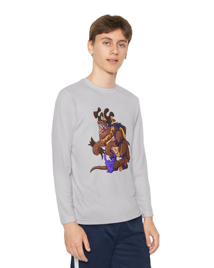 Youth Long Sleeve Tee - Trick or Tarrasque Halloween Design