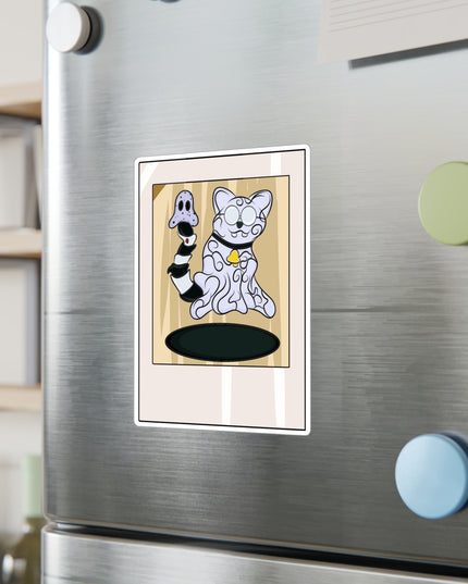 Ghost Cat Polaroid - Kiss-Cut Vinyl Decal Sticker