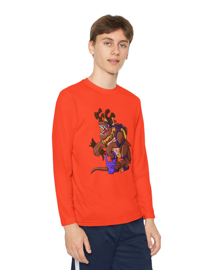 Youth Long Sleeve Tee - Trick or Tarrasque Halloween Design