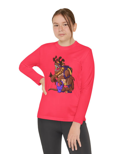 Youth Long Sleeve Tee - Trick or Tarrasque Halloween Design