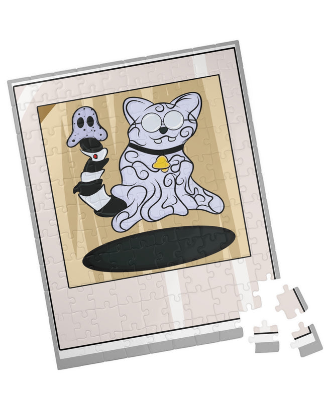 Ghost Cat Polaroid - Jigsaw Puzzle