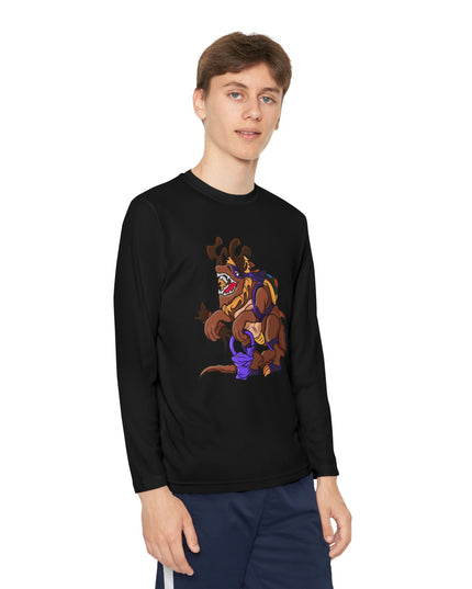 Youth Long Sleeve Tee - Trick or Tarrasque Halloween Design