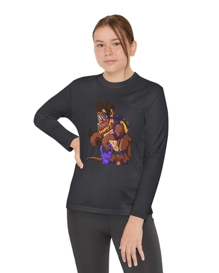 Youth Long Sleeve Tee - Trick or Tarrasque Halloween Design