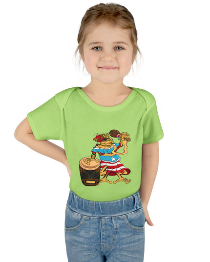 Puerto Rican Coquí Infant Bodysuit — "Isabella Benitez Figueroa: Proud to be Puerto Rican"