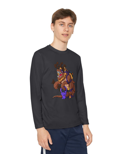 Youth Long Sleeve Tee - Trick or Tarrasque Halloween Design