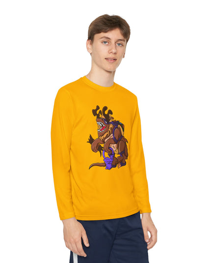 Youth Long Sleeve Tee - Trick or Tarrasque Halloween Design