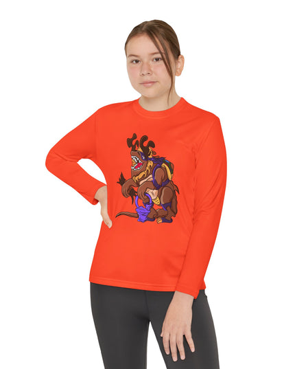 Youth Long Sleeve Tee - Trick or Tarrasque Halloween Design
