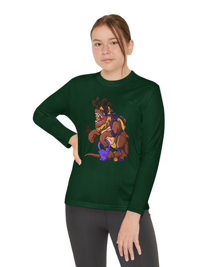 Youth Long Sleeve Tee - Trick or Tarrasque Halloween Design