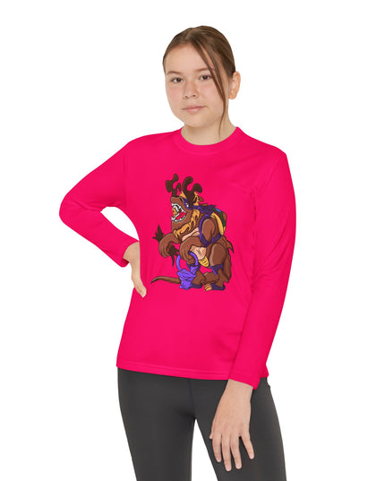 Youth Long Sleeve Tee - Trick or Tarrasque Halloween Design