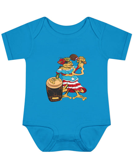Puerto Rican Coquí Infant Bodysuit — "Isabella Benitez Figueroa: Proud to be Puerto Rican"