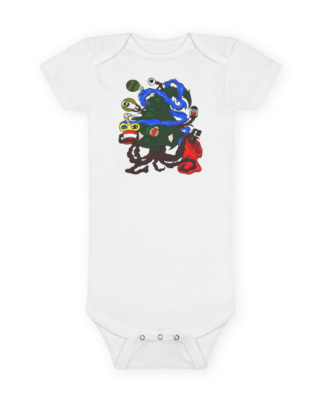 Christmas Treeant - Baby Short Sleeve Onesie