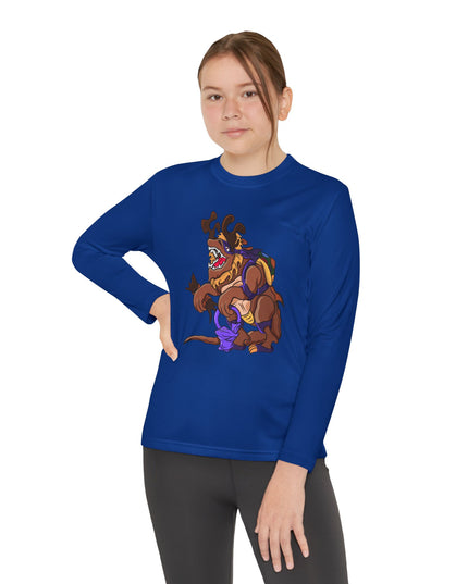 Youth Long Sleeve Tee - Trick or Tarrasque Halloween Design