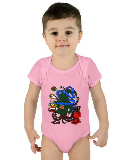Christmas Treeant - Infant Baby Rib Bodysuit