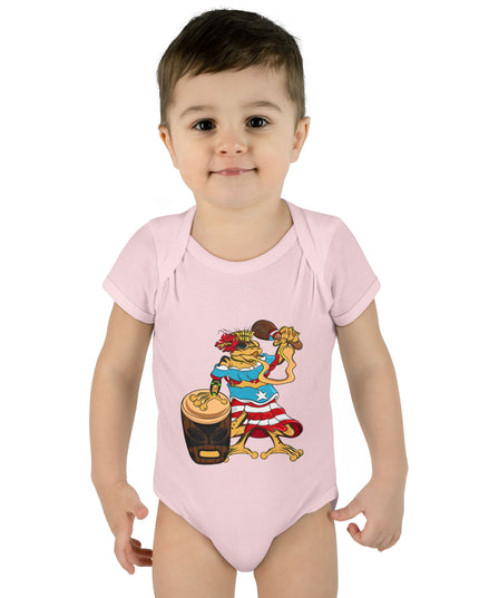 Puerto Rican Coquí Infant Bodysuit — "Isabella Benitez Figueroa: Proud to be Puerto Rican"