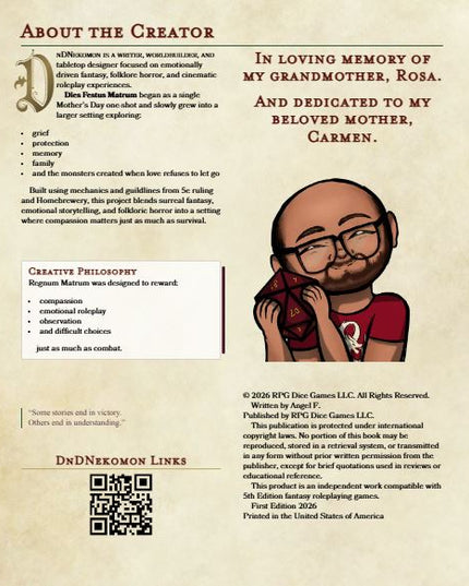 Dies Festi Matrum (One Shot) Adventure