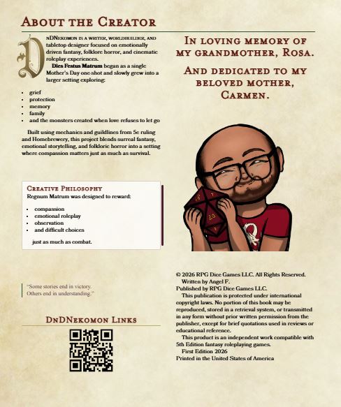 Dies Festi Matrum (One Shot) Adventure