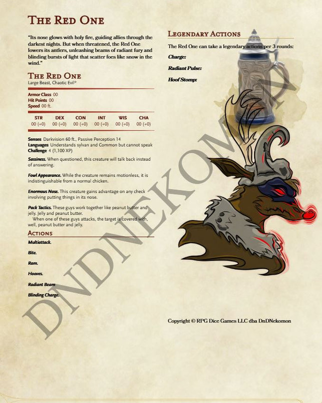 The Red One Reindeer